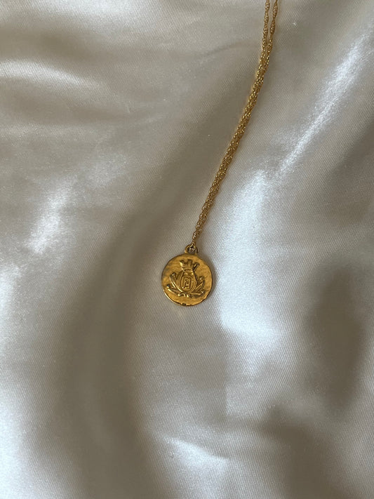 Vintage Fendi Gold Coin Necklace