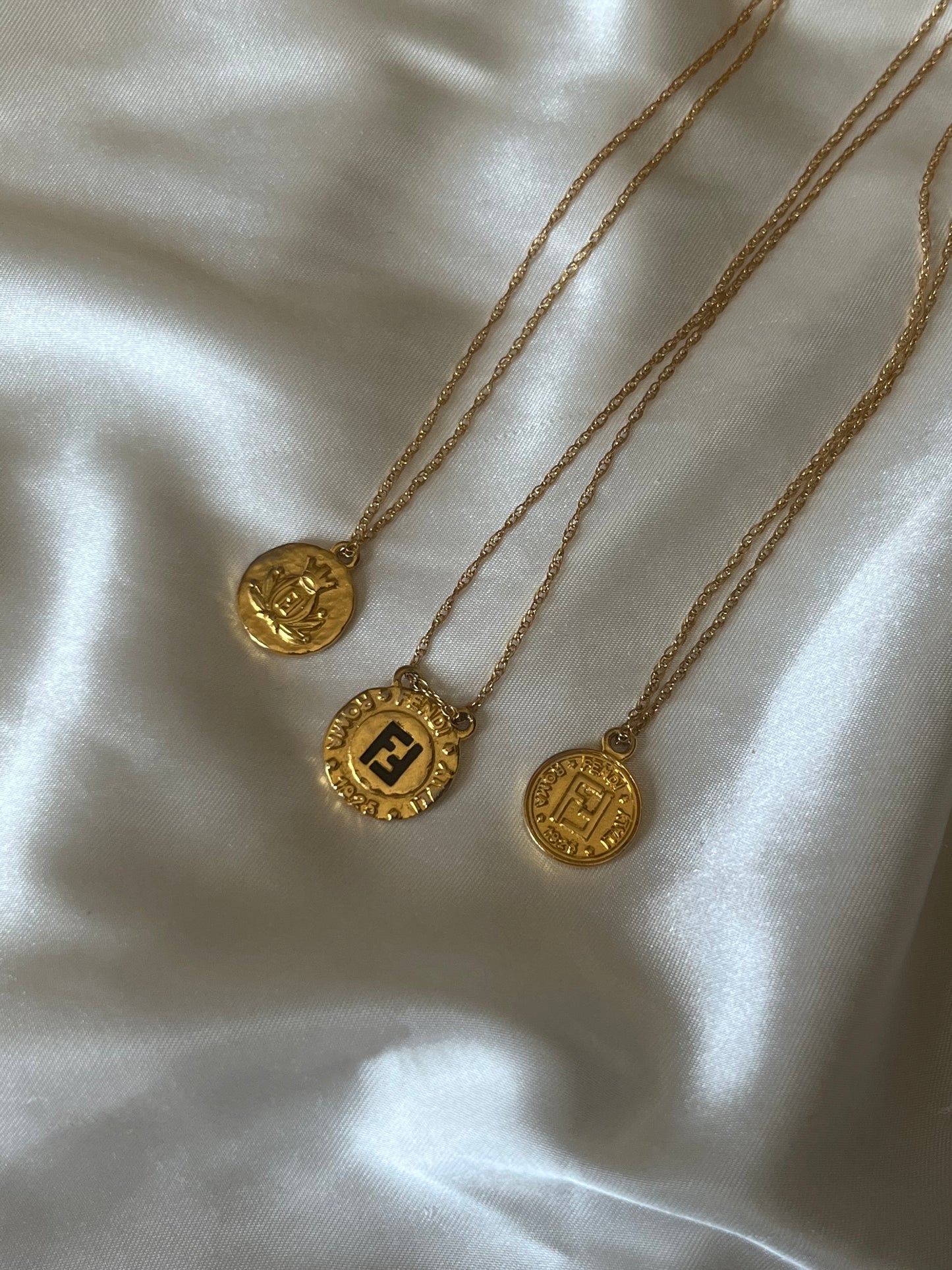 Vintage Fendi Gold Coin Necklace