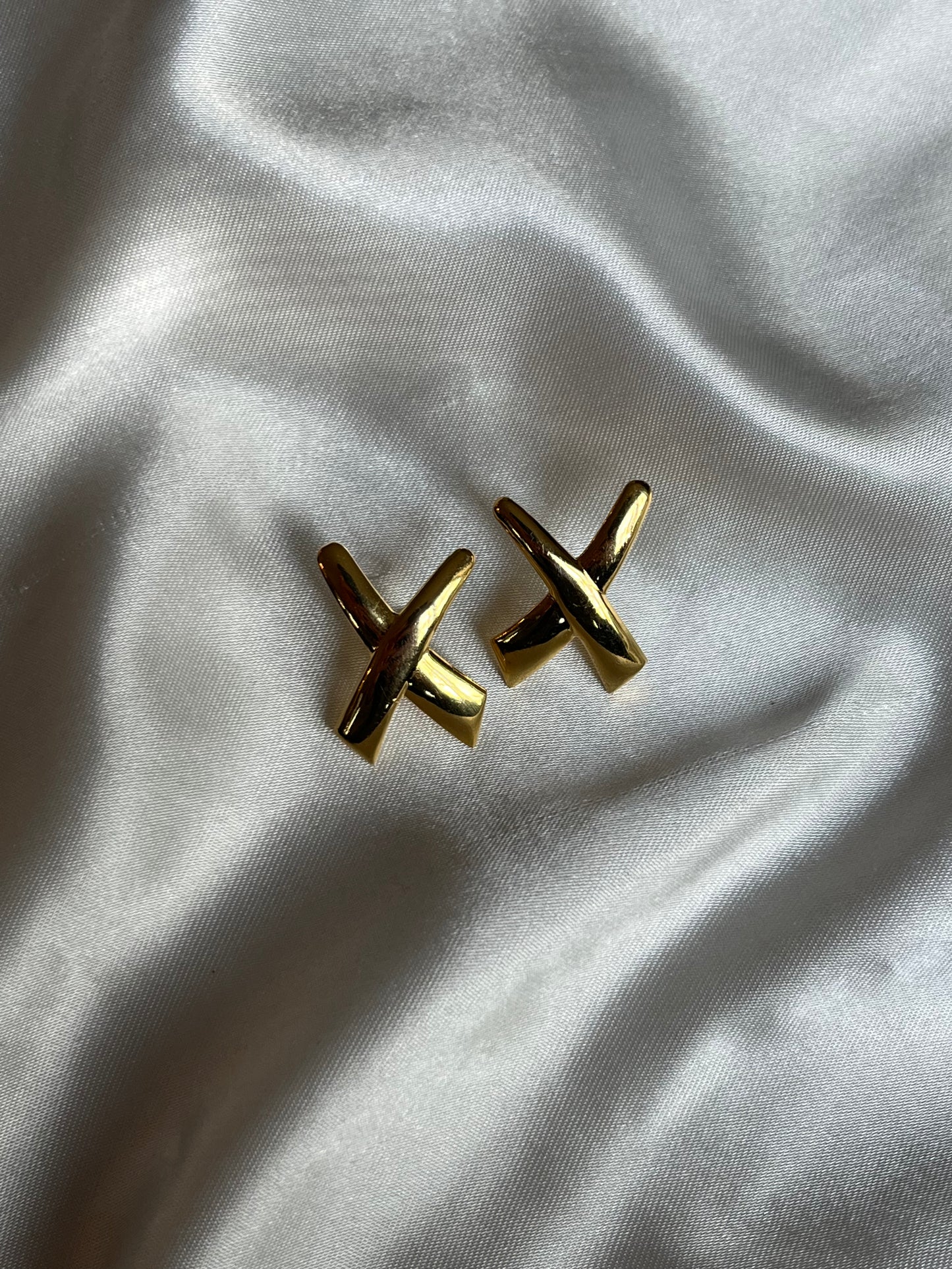 Vintage Gold X Earrings
